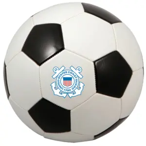 Coast Guard - Regulation Size Black & White Soccer Ball
