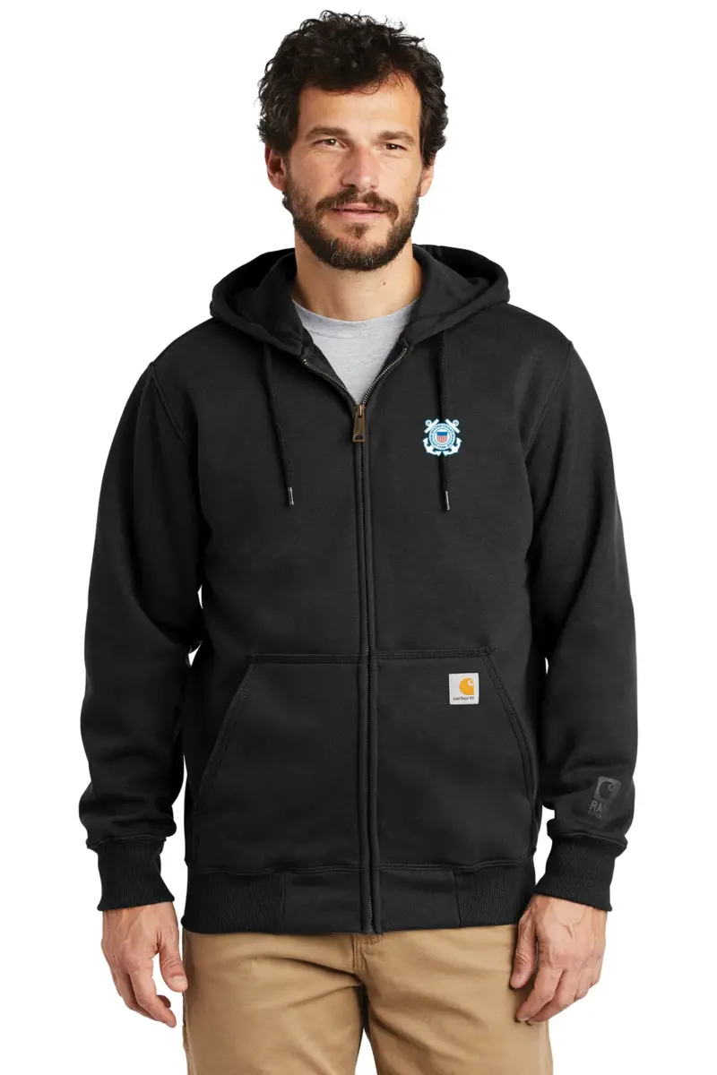 Coast Guard - Carhartt Rain Defender Paxton Heavyweight Hooded Zip-Front Sweatshirt