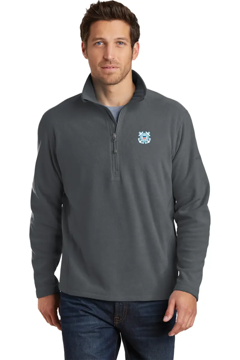 Coast Guard - Eddie Bauer Men's 1/2-Zip Microfleece Jacket