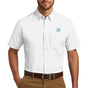 Coast Guard - Port Authority Short Sleeve Carefree Poplin Shirt