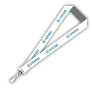 Coast Guard - 3/4"" Dye-Sublimation White Lanyards with Swivel Cip