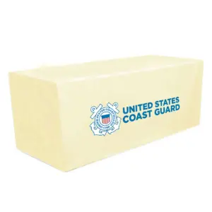 Coast Guard - 8' Fitted Dye Sub Tablecloth White