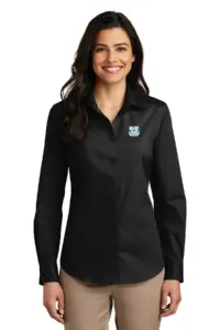 Coast Guard - Port Authority Ladies Long Sleeve Care Free Poplin Shirt