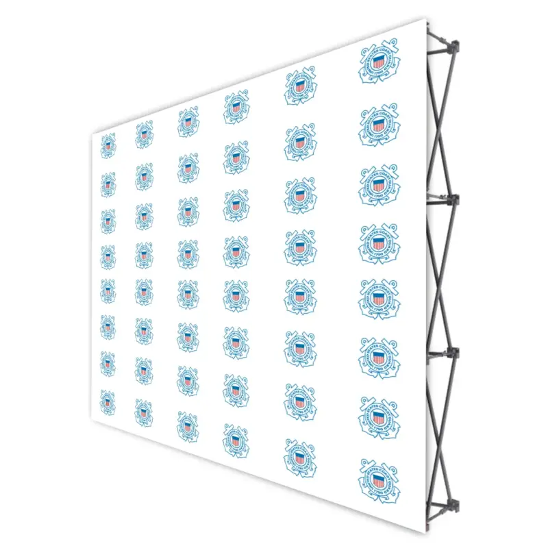 Coast Guard - ONE CHOICE 10 Ft. Fabric Pop Up Display - 89""H Straight Graphic Package