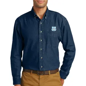 Coast Guard - Port & Company Long Sleeve Value Denim Shirt