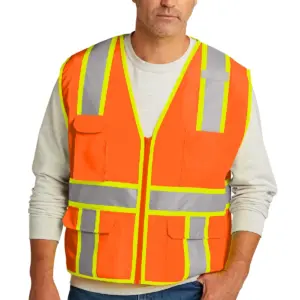 Coast Guard - CornerStone ANSI 107 Class 2 Surveyor Zippered Two-Tone Vest