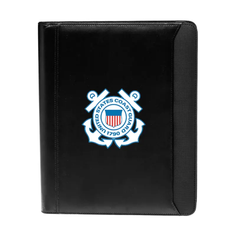 Coast Guard - Textured Accent Zippered Portfolios (10.25""x12.5"")