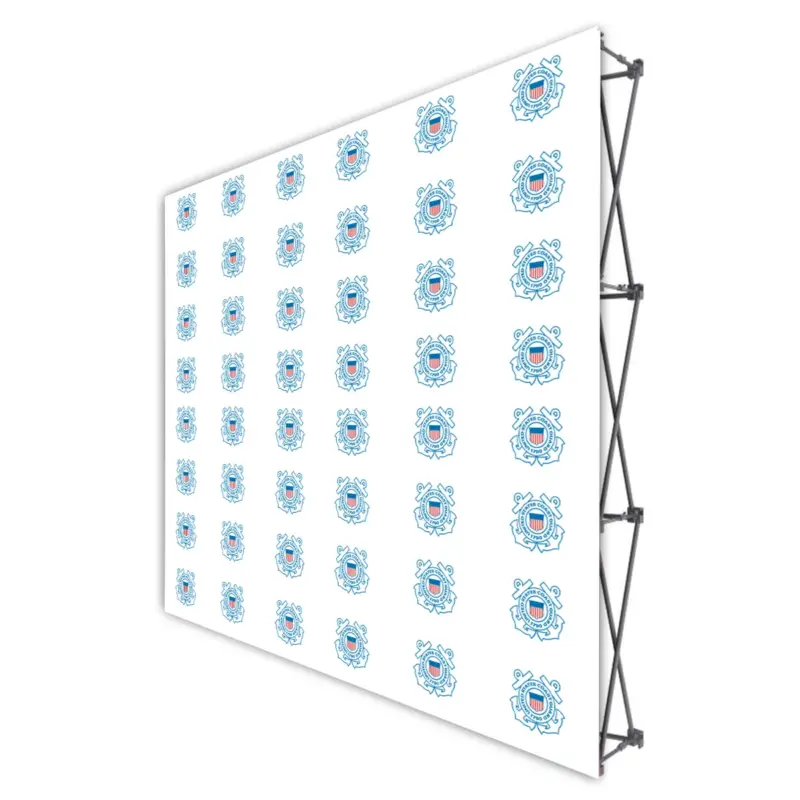 Coast Guard - ONE CHOICE 8 Ft. Fabric Pop Up Display - 89""H Straight Graphic Package