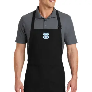 Coast Guard - Embroidered Port Authority Full Length Apron w/Pouch Pocket