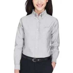 Coast Guard - ULTRACLUB Ladies Classic Wrinkle-Resistant Long-Sleeve Oxford