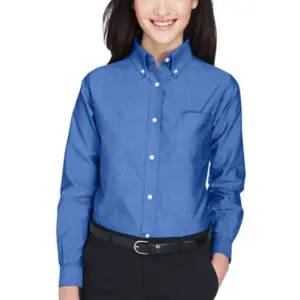 Coast Guard - ULTRACLUB Ladies Classic Wrinkle-Resistant Long-Sleeve Oxford