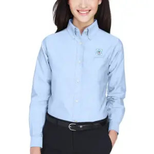 Coast Guard - ULTRACLUB Ladies Classic Wrinkle-Resistant Long-Sleeve Oxford