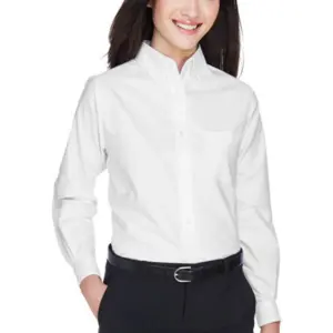 Coast Guard - ULTRACLUB Ladies Classic Wrinkle-Resistant Long-Sleeve Oxford
