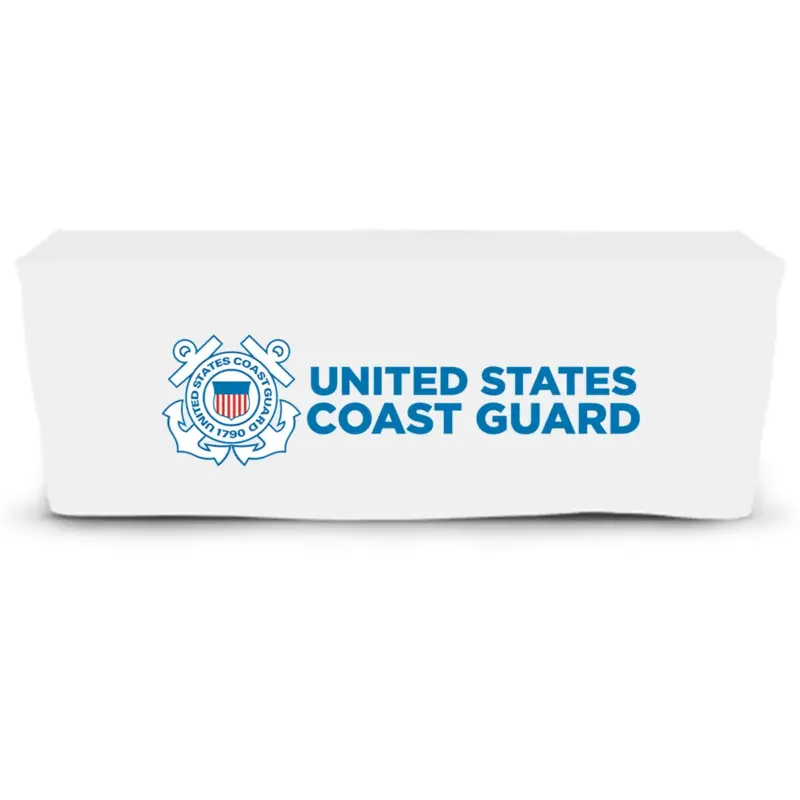 Coast Guard - 6' Fitted Dye Sub Tablecloth  White