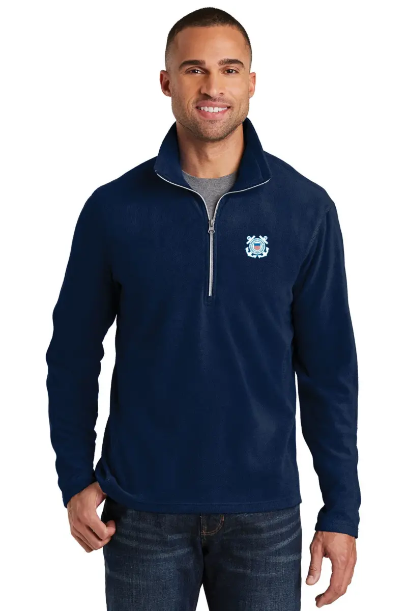 Coast Guard - Port Authority Men's Microfleece 1/2-Zip Pullover Sweater