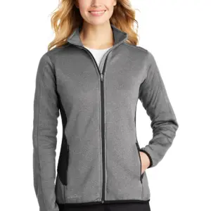 Coast Guard - Eddie Bauer Ladies Full-Zip Heather Stretch Fleece Jacket