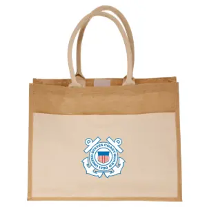 Coast Guard - Canvas Pocket Jute Tote Bags (17.75""x13.75"")