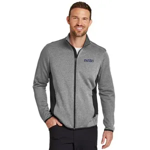 NNSA - Eddie Bauer Men's Full-Zip Heather Stretch Fleece Jacket