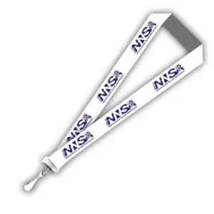 NNSA - 3/4"" Dye-Sublimation White Lanyards with Swivel Cip