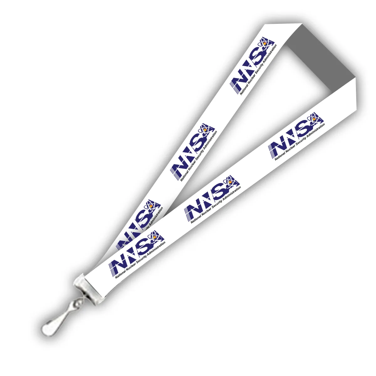 NNSA - 3/4"" Dye-Sublimation White Lanyards with Swivel Cip
