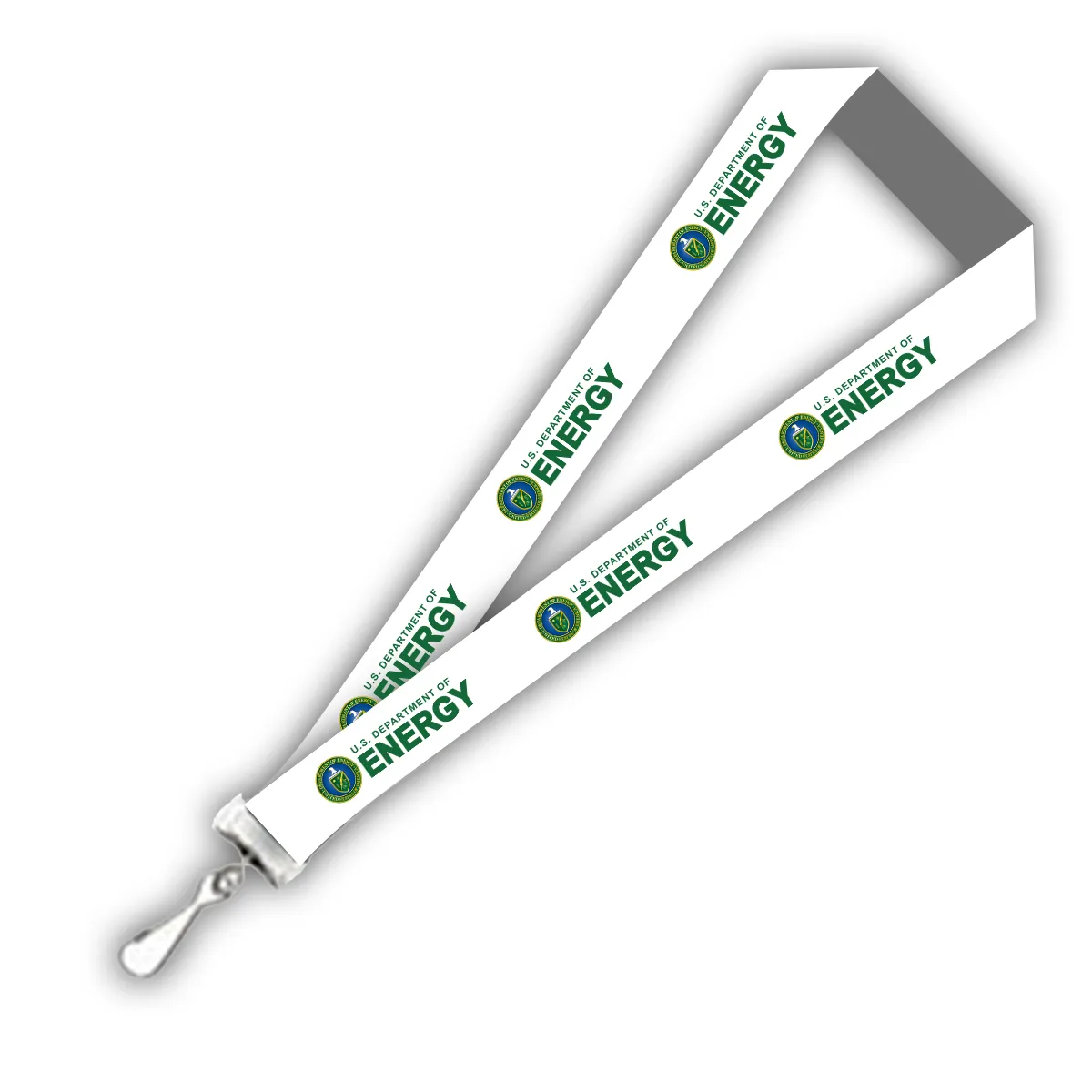 DOE - 3/4"" Dye-Sublimation White Lanyards with Swivel Cip