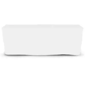 NNSA - 8' Fitted Dye Sub Tablecloth White
