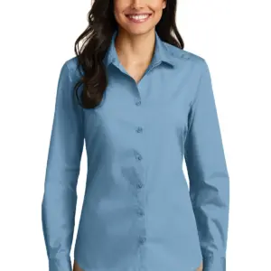 NNSA - Port Authority Ladies Long Sleeve Care Free Poplin Shirt
