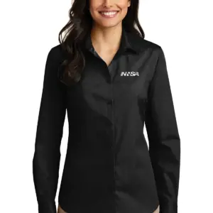 NNSA - Port Authority Ladies Long Sleeve Care Free Poplin Shirt