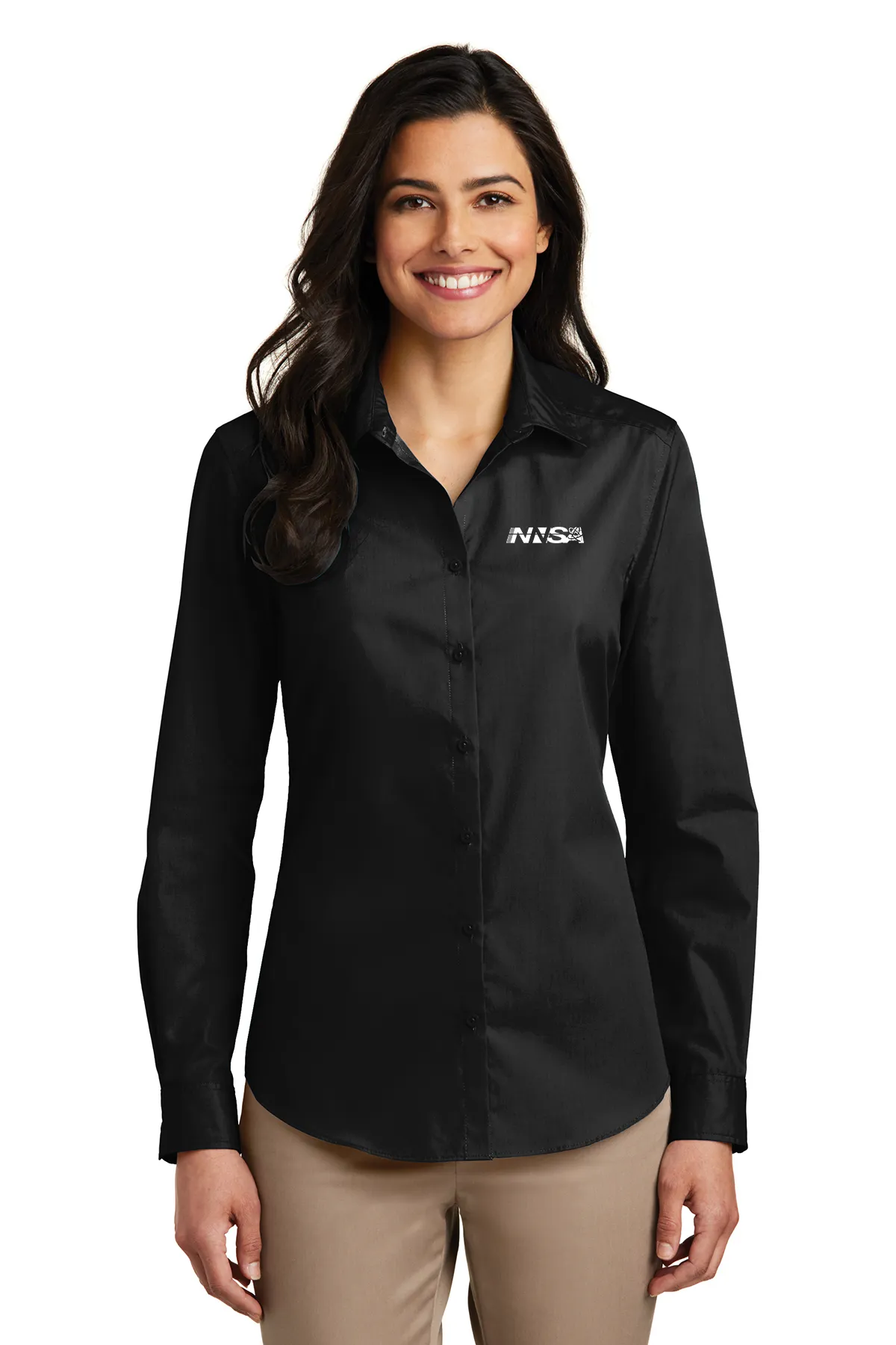 NNSA - Port Authority Ladies Long Sleeve Care Free Poplin Shirt
