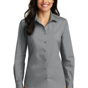 NNSA - Port Authority Ladies Long Sleeve Care Free Poplin Shirt