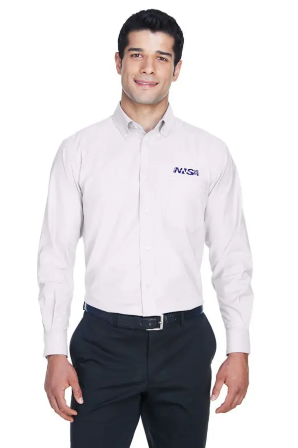 NNSA - Harriton Men's Long-Sleeve Oxford with Stain-Release