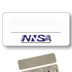 NNSA - Name Badge White Metal