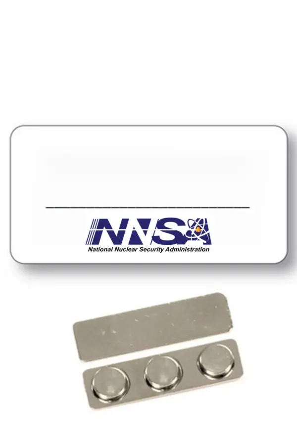NNSA - Name Badge White Metal