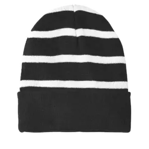 NNSA - Embroidered Sport-Tek Striped Beanie w/Solid Band