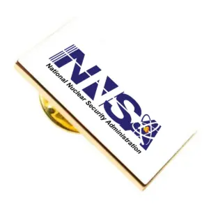 NNSA Brandmark Lapel Pins with Military Clutch Rectangular Min 100 pcs