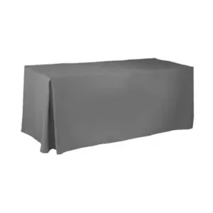 NNSA - 6' Fitted Dye Sub Tablecloth (Non Fitted) White