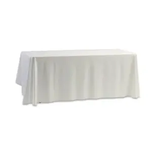 NNSA - 6' Fitted Dye Sub Tablecloth (Non Fitted) White