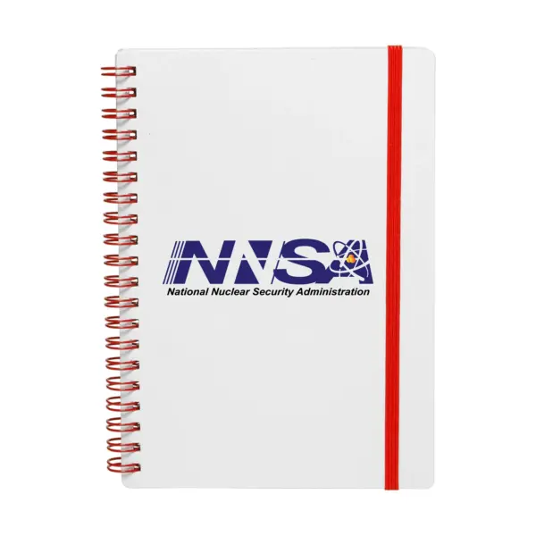NNSA - White Spiral Notebook w/ Colored Accents