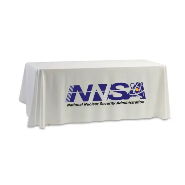 NNSA - 8' Dye Sub Tablecloth (Non Fitted) White