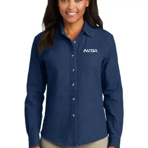 NNSA - Port & Company Ladies Long Sleeve Value Denim Shirt