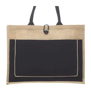 NNSA - Cotton Pocket Jute Tote Bags (17.75""x13.75"")