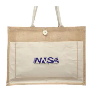 NNSA - Cotton Pocket Jute Tote Bags (17.75""x13.75"")