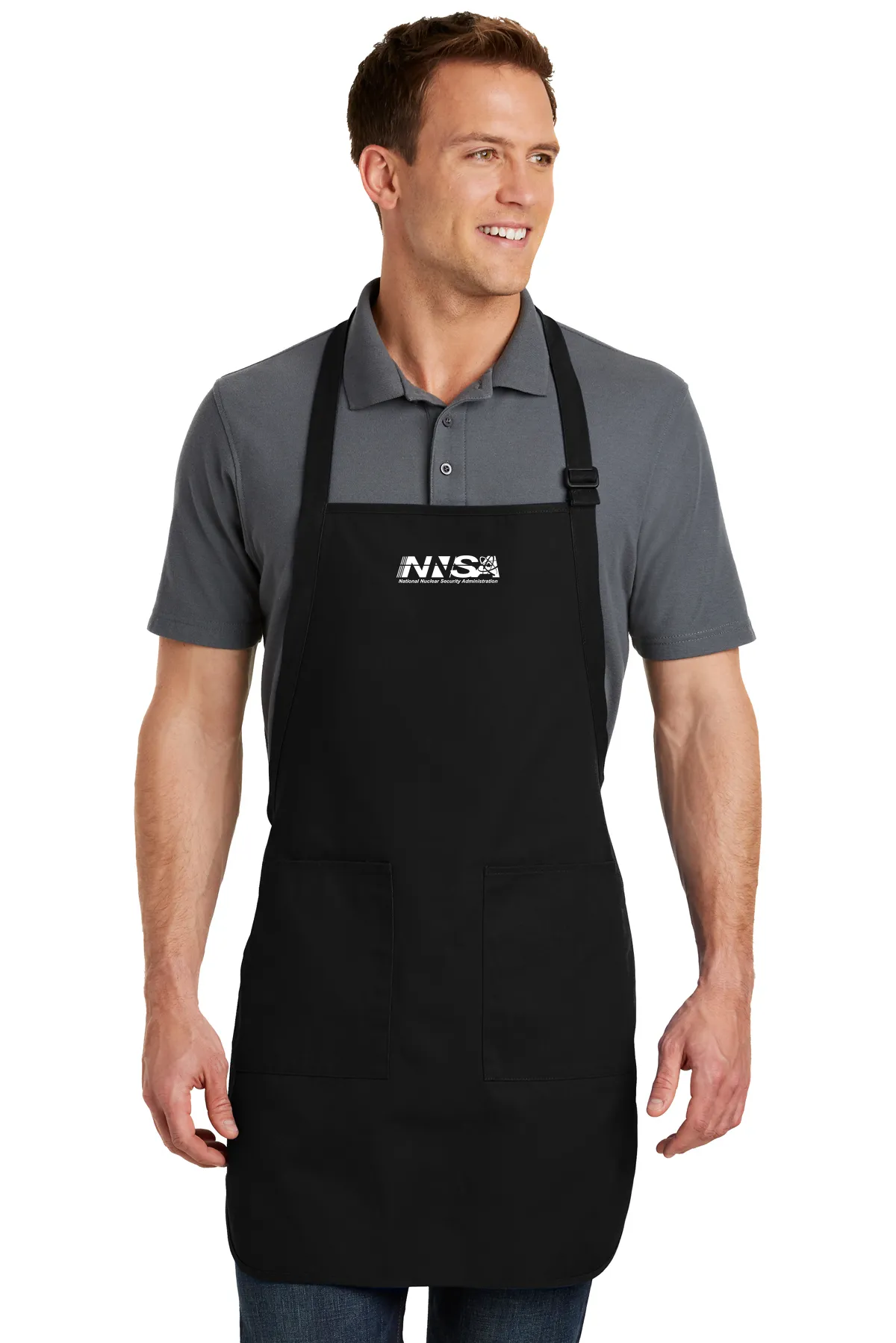 NNSA - Embroidered Port Authority Full Length Apron w/Pouch Pocket