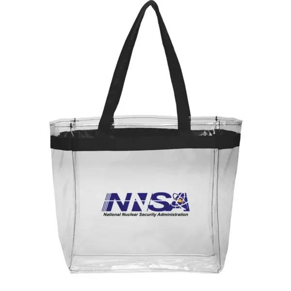 NNSA - Color Handles Clear Plastic Tote Bags