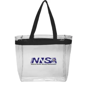 NNSA - Color Handles Clear Plastic Tote Bags