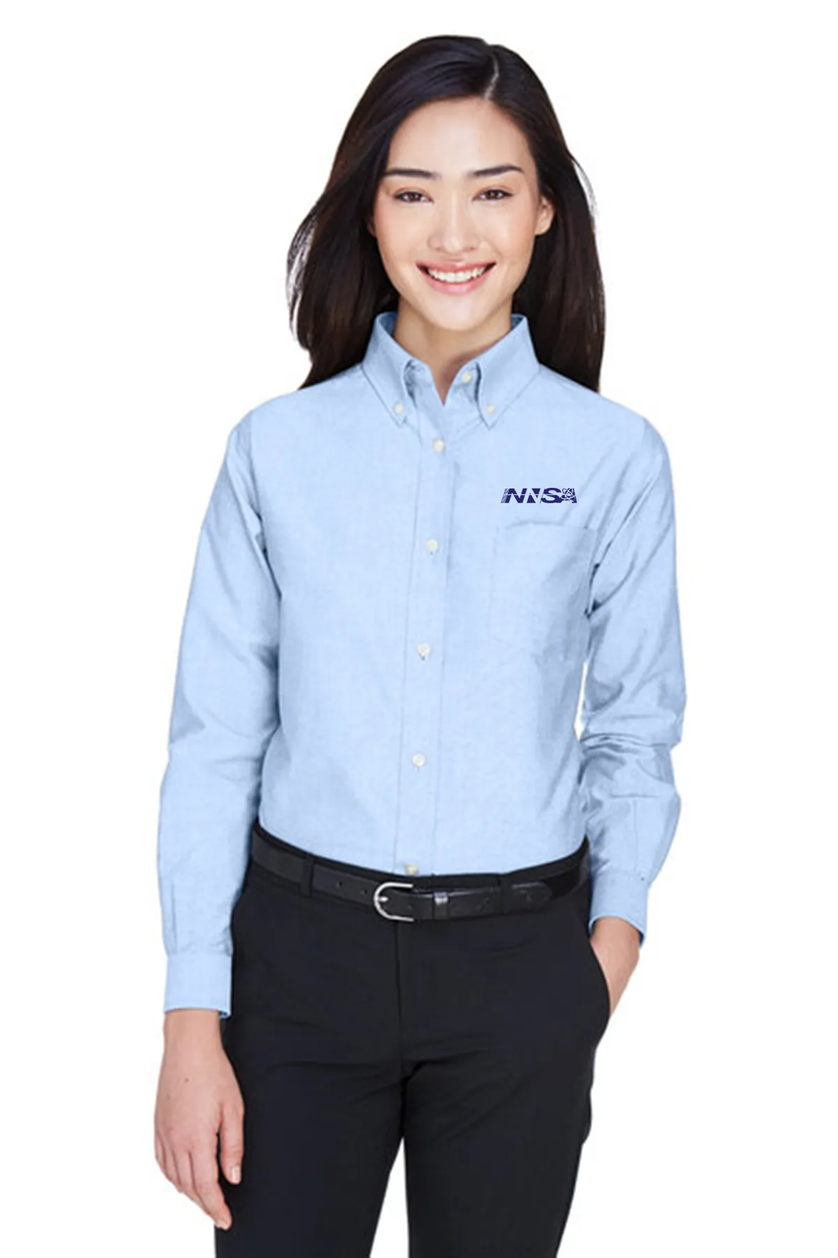 NNSA - ULTRACLUB Ladies Classic Wrinkle-Resistant Long-Sleeve Oxford