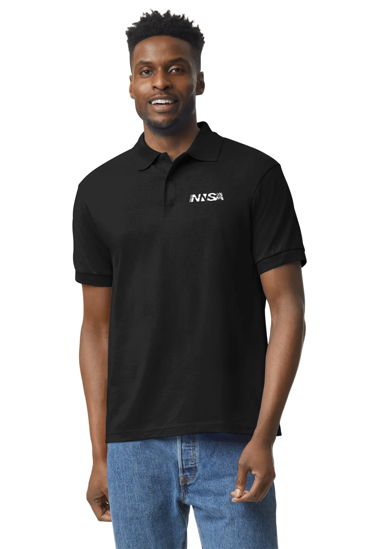 NNSA - Gildan 5.6oz 50/50 Moisture Wicking Ctn/Poly Polo Shirt Min 12pcs