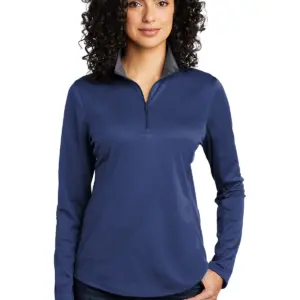NNSA - Port Authority Ladies Silk Touch Performance 1/4-Zip Shirt