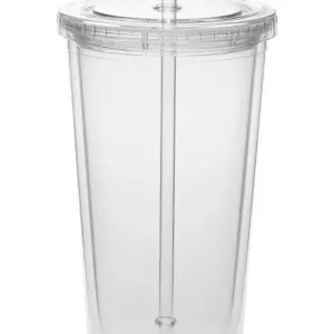 NNSA - 20 Oz. Double Wall Acrylic Bottles w/Straws