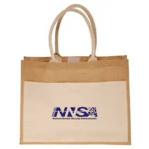 NNSA - Canvas Pocket Jute Tote Bags (17.75""x13.75"")
